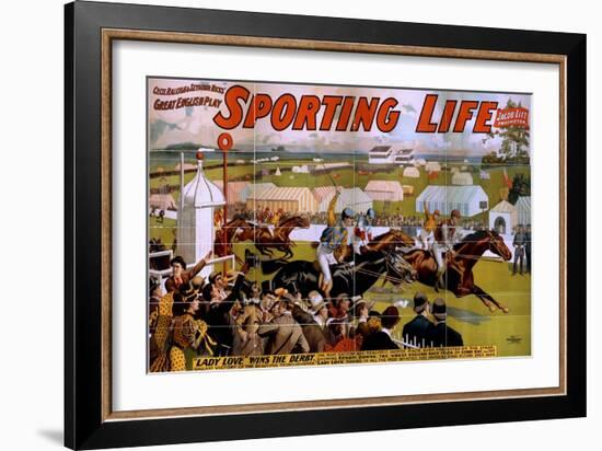 "Sporting Life" poster, 1898-American School-Framed Giclee Print