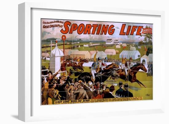 "Sporting Life" poster, 1898-American School-Framed Giclee Print