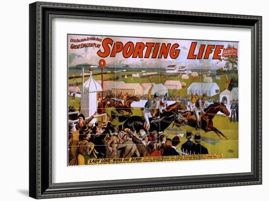 "Sporting Life" poster, 1898-American School-Framed Giclee Print