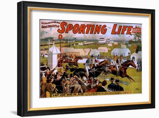 "Sporting Life" poster, 1898-American School-Framed Giclee Print