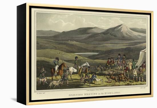 Sporting Meeting in the Highlands-Henry Thomas Alken-Framed Premier Image Canvas