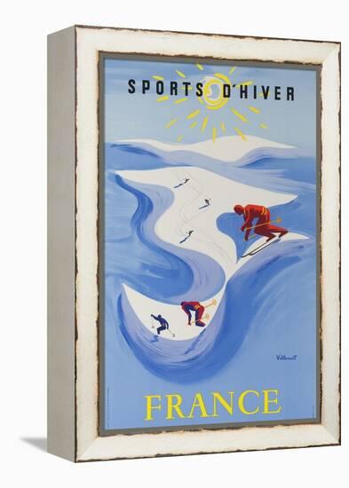 Sports D'Hiver, France, French Travel Poster Winter Sports-null-Framed Premier Image Canvas