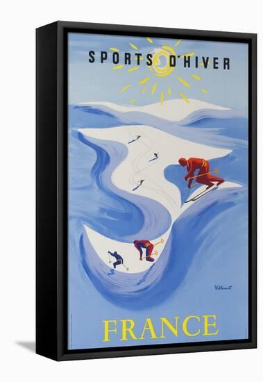 Sports D'Hiver, France, French Travel Poster Winter Sports-null-Framed Premier Image Canvas