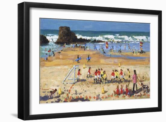 Sports day, Perranporth-Andrew Macara-Framed Giclee Print