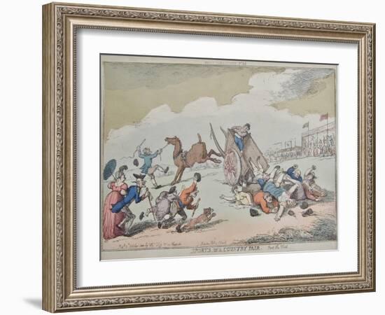 Sports of a Country Fair, 1810-Thomas Rowlandson-Framed Giclee Print