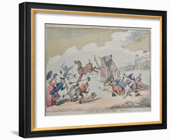 Sports of a Country Fair, 1810-Thomas Rowlandson-Framed Giclee Print