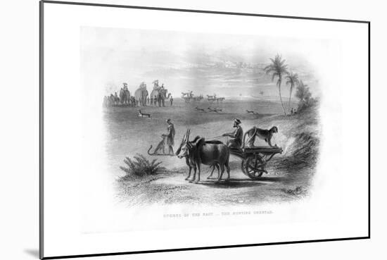 Sports of the East, the Hunting Cheetah, 19th Century-null-Mounted Giclee Print