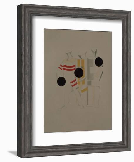 Sportsmen, Figurine for the Opera Victory over the Sun by A. Kruchenykh, 1920-1921-El Lissitzky-Framed Giclee Print