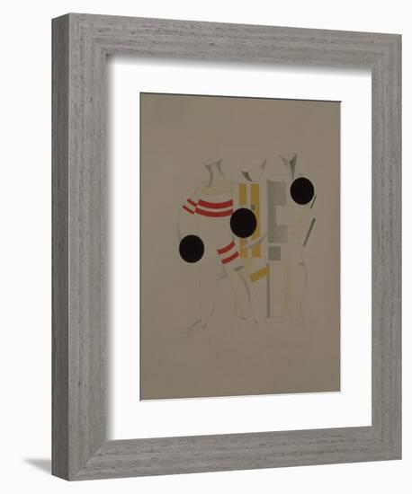 Sportsmen, Figurine for the Opera Victory over the Sun by A. Kruchenykh, 1920-1921-El Lissitzky-Framed Giclee Print