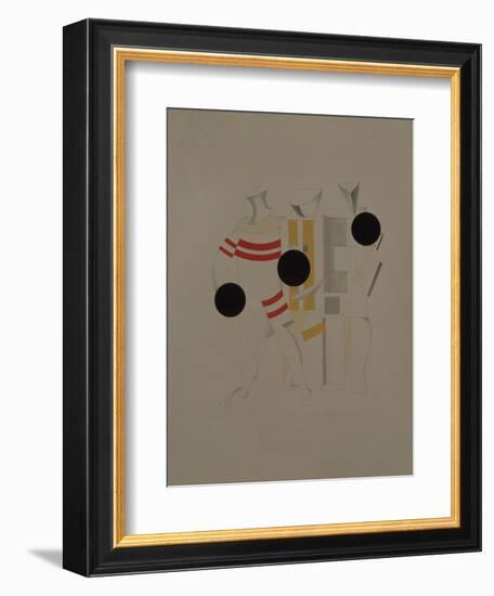 Sportsmen, Figurine for the Opera Victory over the Sun by A. Kruchenykh, 1920-1921-El Lissitzky-Framed Giclee Print