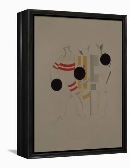 Sportsmen, Figurine for the Opera Victory over the Sun by A. Kruchenykh, 1920-1921-El Lissitzky-Framed Premier Image Canvas