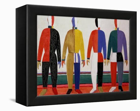 Sportsmen, or Suprematism in Sportsmen's Contours, 1928-32-Kasimir Malevich-Framed Premier Image Canvas