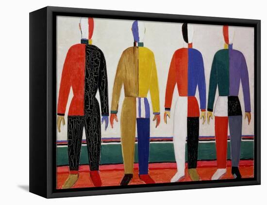 Sportsmen, or Suprematism in Sportsmen's Contours, 1928-32-Kasimir Malevich-Framed Premier Image Canvas