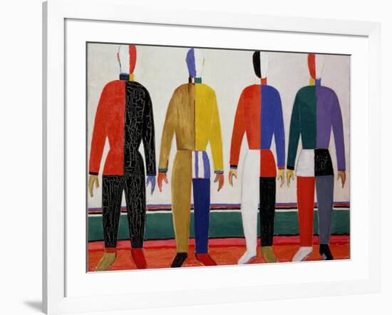 Sportsmen, or Suprematism in Sportsmen's Contours, 1928-32-Kasimir Malevich-Framed Giclee Print