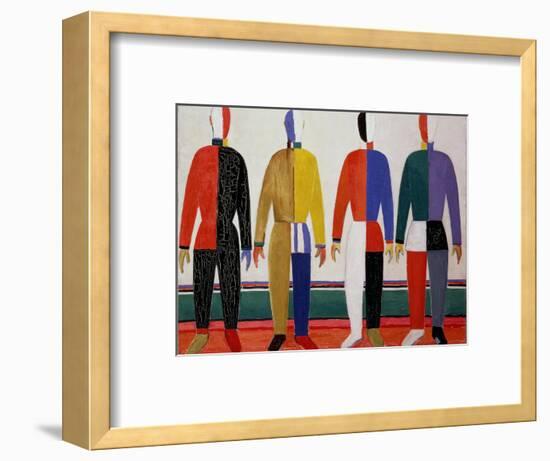 Sportsmen, or Suprematism in Sportsmen's Contours, 1928-32-Kasimir Malevich-Framed Giclee Print