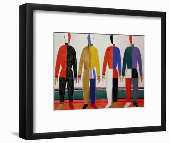 Sportsmen, or Suprematism in Sportsmen's Contours, 1928-32-Kasimir Malevich-Framed Giclee Print