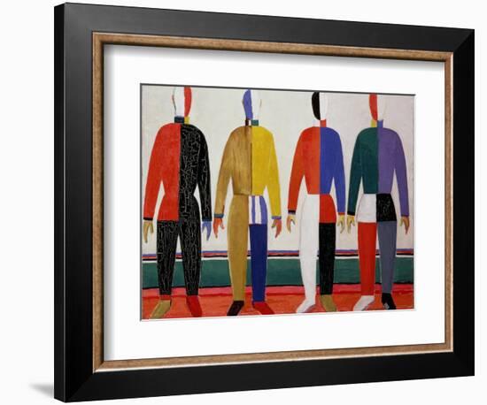 Sportsmen, or Suprematism in Sportsmen's Contours, 1928-32-Kasimir Malevich-Framed Giclee Print