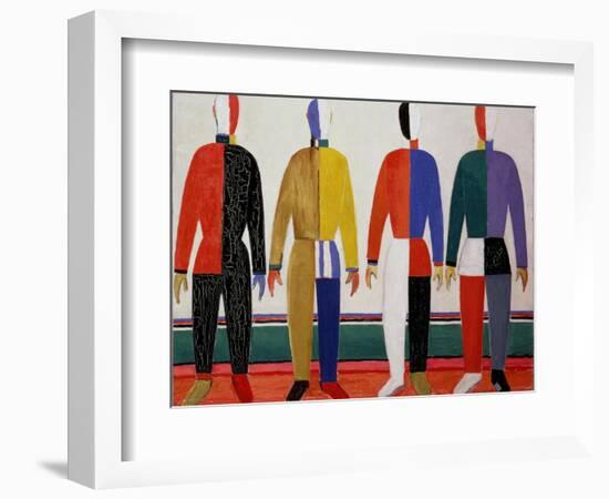 Sportsmen, or Suprematism in Sportsmen's Contours, 1928-32-Kasimir Malevich-Framed Giclee Print