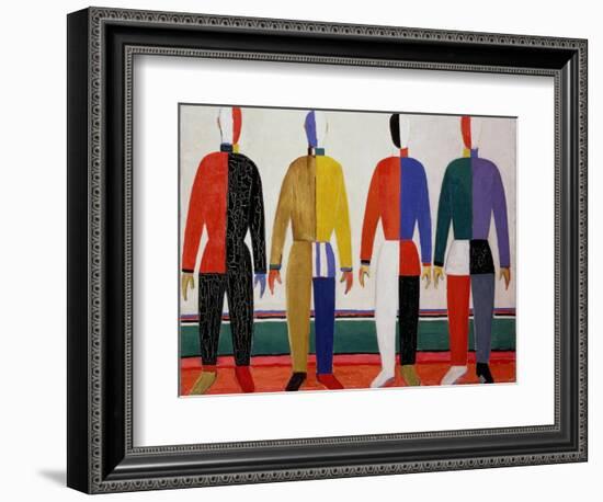 Sportsmen, or Suprematism in Sportsmen's Contours, 1928-32-Kasimir Malevich-Framed Giclee Print