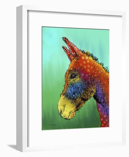 Spotted Donkey 1-Marlene Watson-Framed Giclee Print