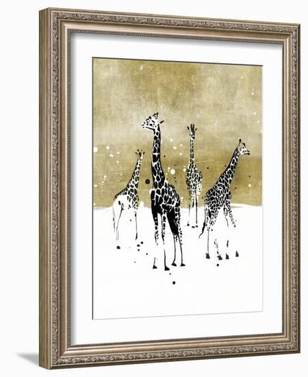 Spotted Giraffe I-Annie Warren-Framed Art Print