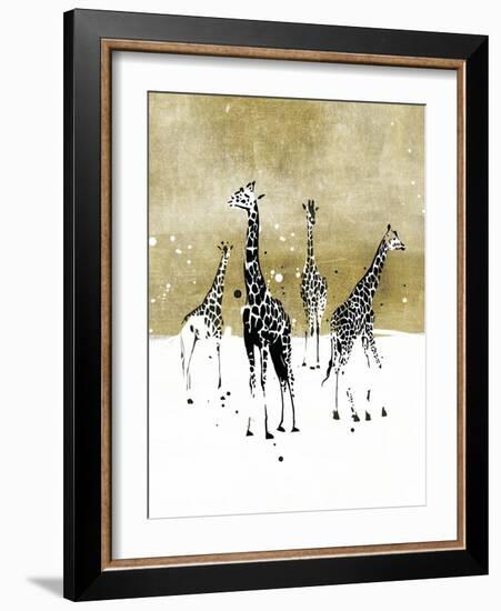 Spotted Giraffe I-Annie Warren-Framed Art Print