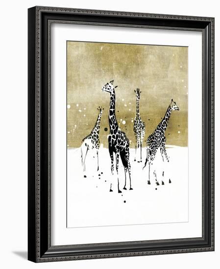 Spotted Giraffe I-Annie Warren-Framed Art Print