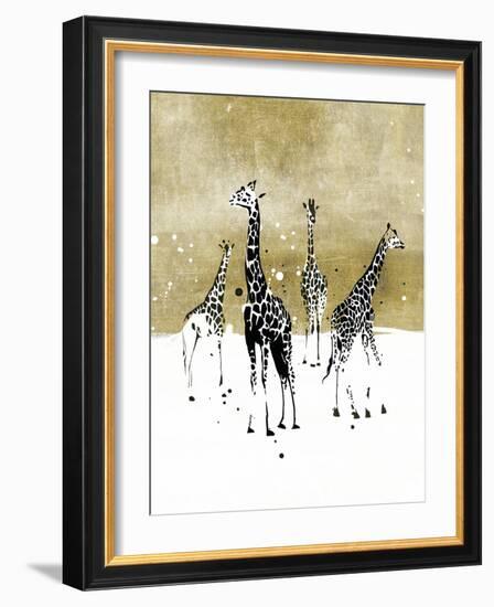 Spotted Giraffe I-Annie Warren-Framed Art Print