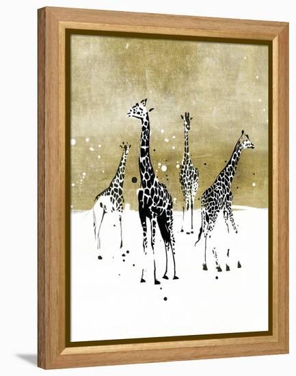 Spotted Giraffe I-Annie Warren-Framed Stretched Canvas