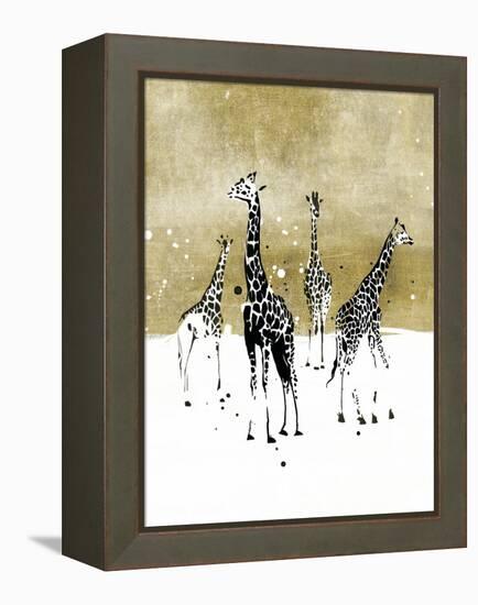 Spotted Giraffe I-Annie Warren-Framed Stretched Canvas