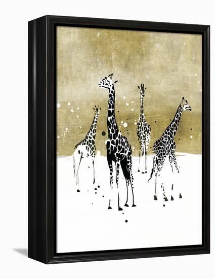 Spotted Giraffe I-Annie Warren-Framed Stretched Canvas
