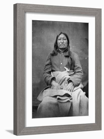 Spotted Tail, Sioux Chief, C.1870-William Richard Cross-Framed Photographic Print