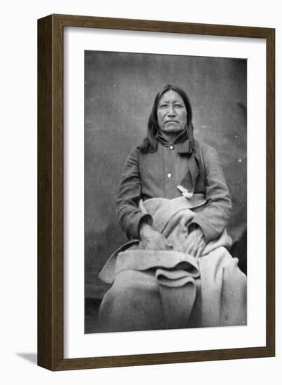 Spotted Tail, Sioux Chief, C.1870-William Richard Cross-Framed Photographic Print