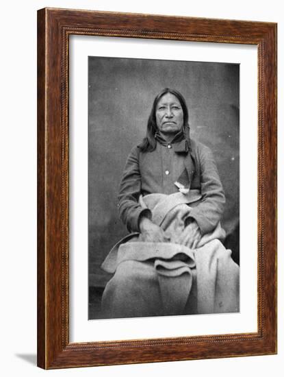 Spotted Tail, Sioux Chief, C.1870-William Richard Cross-Framed Photographic Print