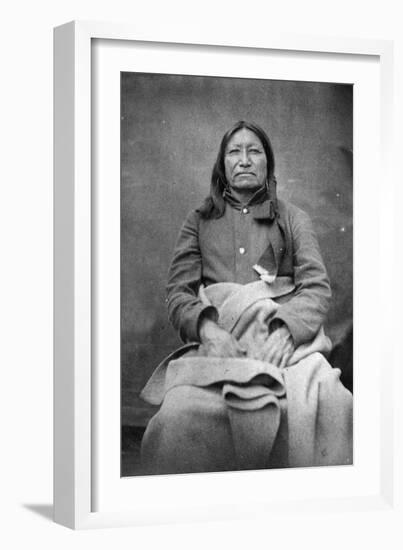 Spotted Tail, Sioux Chief, C.1870-William Richard Cross-Framed Photographic Print