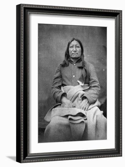 Spotted Tail, Sioux Chief, C.1870-William Richard Cross-Framed Photographic Print