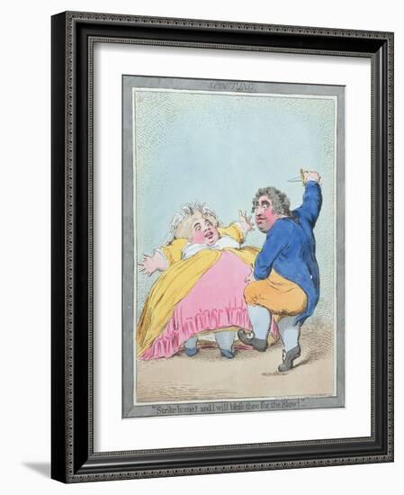 Spouting, Published by Hannah Humphrey in 1792-James Gillray-Framed Giclee Print