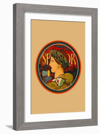 SPQR, Emblem of Italy-Edwin Howland Blashfield-Framed Art Print