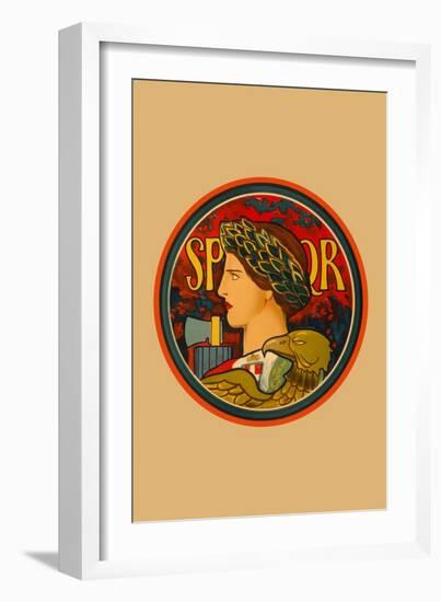 SPQR, Emblem of Italy-Edwin Howland Blashfield-Framed Art Print