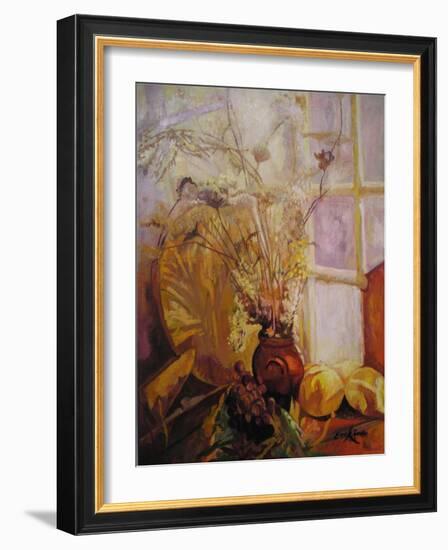 Spray in a Vase, Tuscany Window-John Erskine-Framed Giclee Print