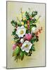 Spray of Dogrose, Holly, Mistletoe and Larkspur-Albert Williams-Mounted Giclee Print