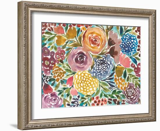 Spray of Flowers-Cheryl Warrick-Framed Art Print