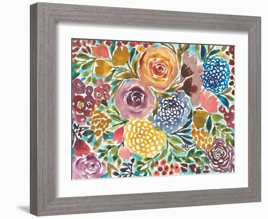 Spray of Flowers-Cheryl Warrick-Framed Art Print