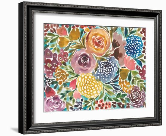 Spray of Flowers-Cheryl Warrick-Framed Art Print