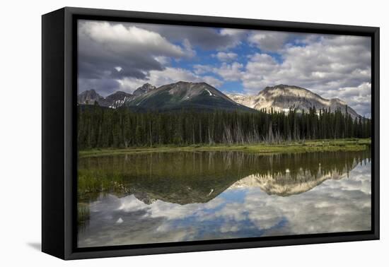 Spray Valley Lake Reflection, Alberta, Calgary, Canada, Canmore, Kananaskis-Howie Garber-Framed Premier Image Canvas