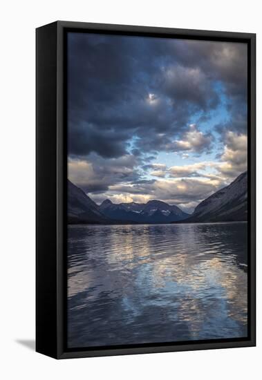 Spray Valley lake reflection, Alberta, Calgary, Canada, Canmore, Kananaskis-Howie Garber-Framed Premier Image Canvas