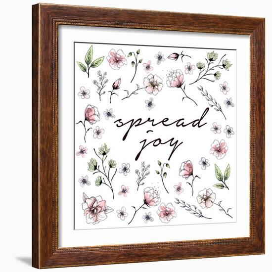 Spread Joy Floral-Sd Graphics Studio-Framed Art Print