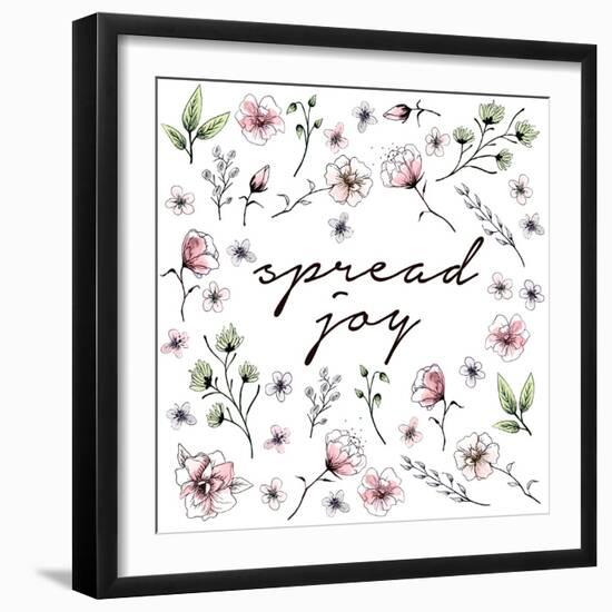 Spread Joy Floral-Sd Graphics Studio-Framed Art Print