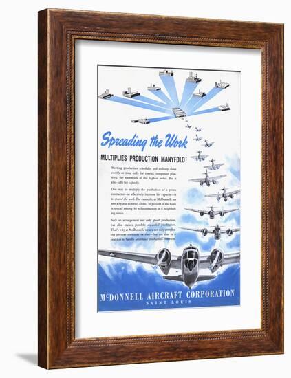 Spreading the Work McDonnell ad-null-Framed Art Print