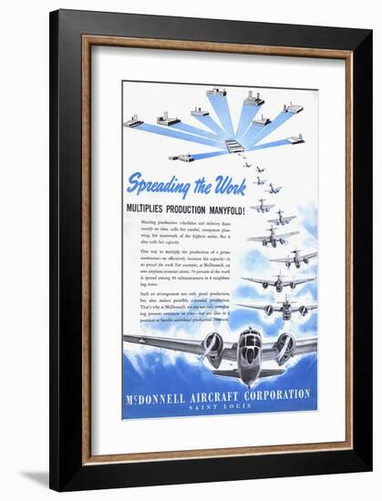 Spreading the Work McDonnell ad-null-Framed Art Print